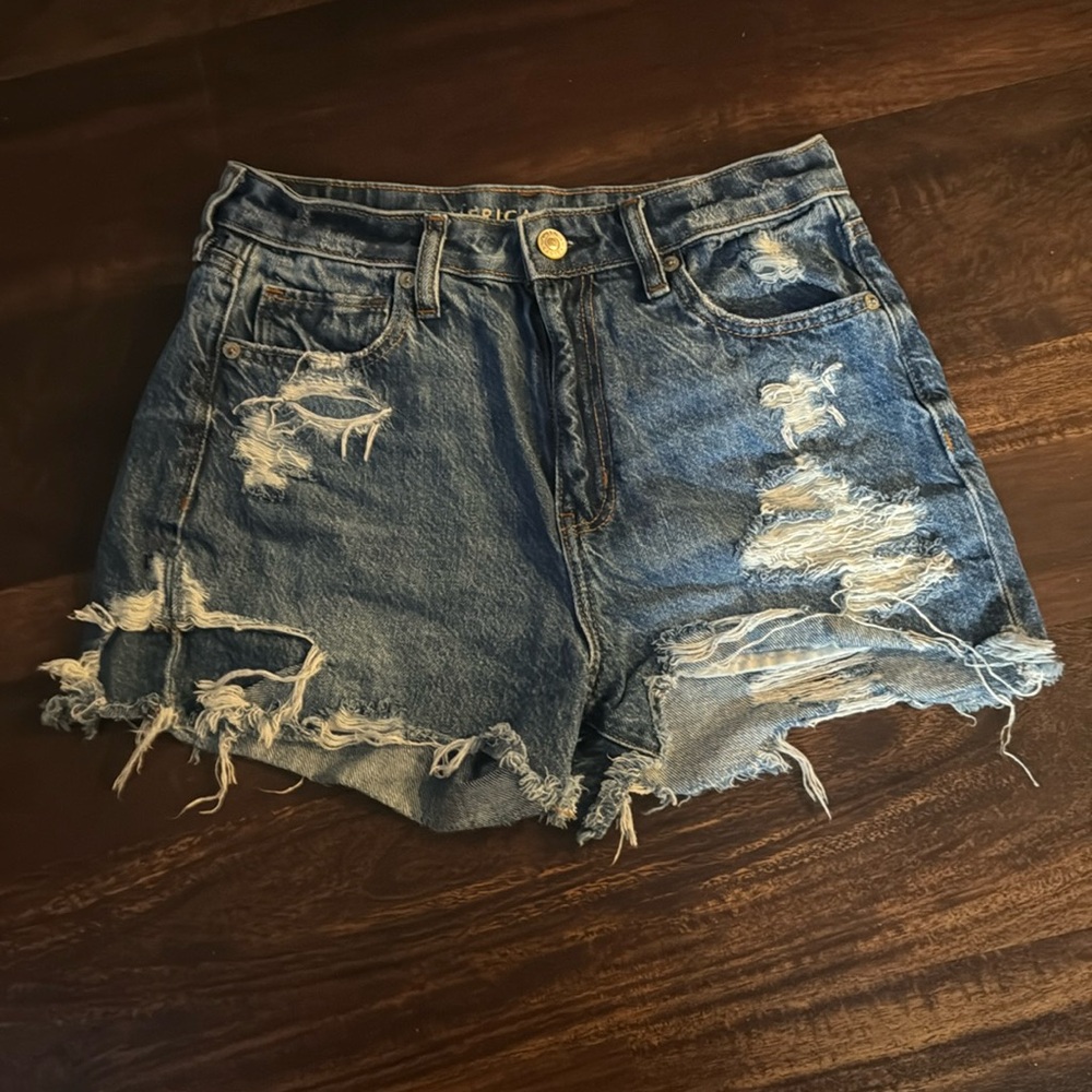 AMERICAN EAGLE JEAN SHORTS DARK BLUE SIZE 4